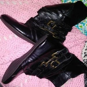 Black Buckle Boots